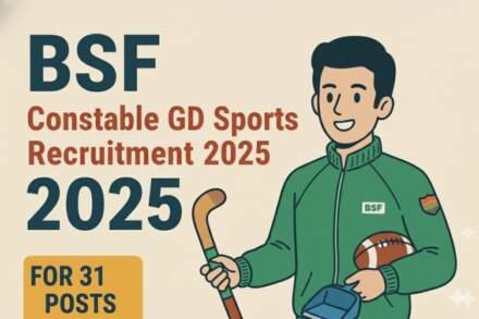 BSF Constable GD Sports Recruitment 2025 for 391 Posts Apply Online.