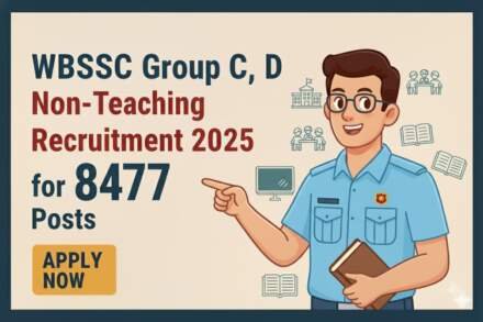 WBSSC Group C, D Non-Teaching Recruitment 2025 for 8477 Posts, Dates, Eligibility, Vacancy, Age, Salary, and More.